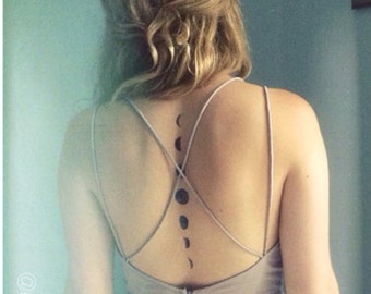 Celestial Phases of the Moon Temporary Transfer Tattoos (Two sets plus Quote) I Would Give You The Moon