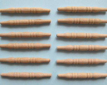 1/12th Scale Dolls' House Pack of 12 Spindles
