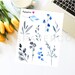 Blue Spring Leaves - Bullet Journal - Planner Stickers - Decorative Stickers - Illustrated Stickers - WF023