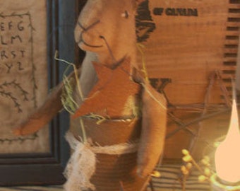 Prim Rabbit Bunny in a Grungy Can e-pattern