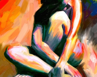 Nude Women Painting Nude Girl Nude Painting female nudes Girl Erotic Painting Erotic art naked art naked girl painting nude nude art Giclée