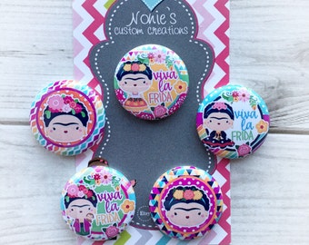 Frida Magnet - Frida Kahlo Inspired Magnet - Frida Gift - 1 inch Magnet - Refrigerator Magnet