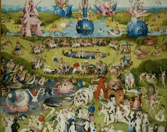 Hieronymus Bosch : The Garden of Earthly Delights (1503–1515) Canvas Gallery Wrapped Giclee Wall Art Print