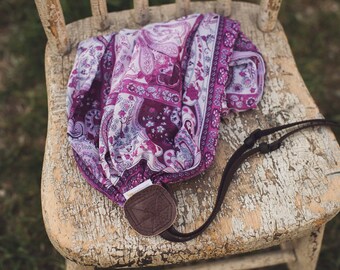 Purple Paisley Camera Strap
