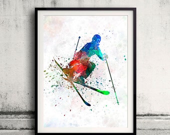 woman skier freestyler jumping - SKU 0601