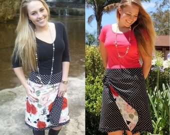 Reversible Wrap Skirt Pattern - 2 skirts in 1
