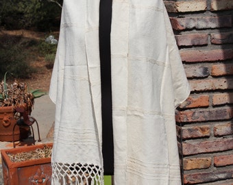 100% Cotton Mexican Scarf Rebozo-All Natural Fiber-Baby Carier-Sifling for Childbirth-Off White-Labor-Doula-Mexican-Wrap-Baby-Wedding Gift