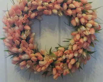 22' Tulip wreath / spring wreath / summer wreath / front door wreath / holiday wreath / Easter wreath / door wreath
