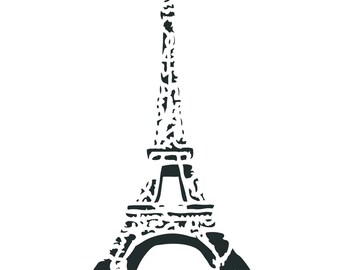 French Eiffel Tower Stencil