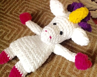 Unicorn Cuddler Rag Doll, Lovey, Plush Toy,
