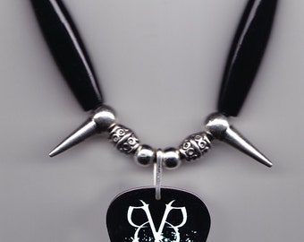 Black Veil Brides Black/White Guitar Pick Necklace