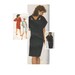 Simplicity 80s Retro Dress Sewing Pattern New Wave Style Loose Fit Straight Skirt Cut Away Open Back Button Closing Bust 34
