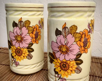 70's Funky Flowers tumblers