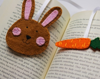 Easter bunny bookmark, rabbit bookmark, Easter gift, Easter bookmarks, Animal bookmark, Bunny gift, Felt Easter bunny, Planner bookmark