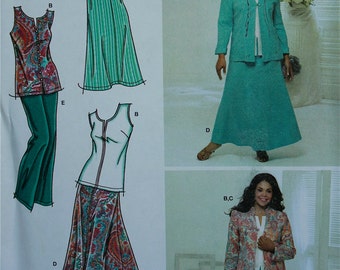 Dress, Jacket, Pants, Skirt & Top Khaliah Ali Collection Simplicity Pattern 3805 Uncut Sizes 10-12-14-16-18 Bust 32.5 to 40"
