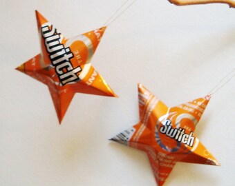 The Switch Stars Christmas Ornaments Soda Can Upcycled Repurposed
