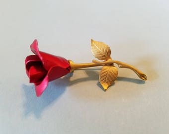 Vintage Avon Rose Brooch, Avon Brooch, Rose Brooch