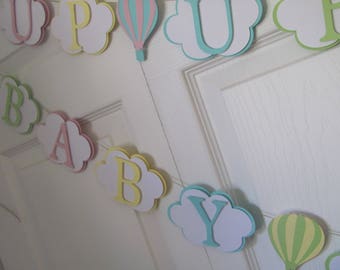 Hot Air Balloon Baby Shower Banner, Hot Air Balloon Baby Shower, Gender Neutral Baby Shower,
