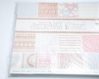 BL2 - Block "Pastels" 32 sheets fabric patterns, 15 X 15 cm
