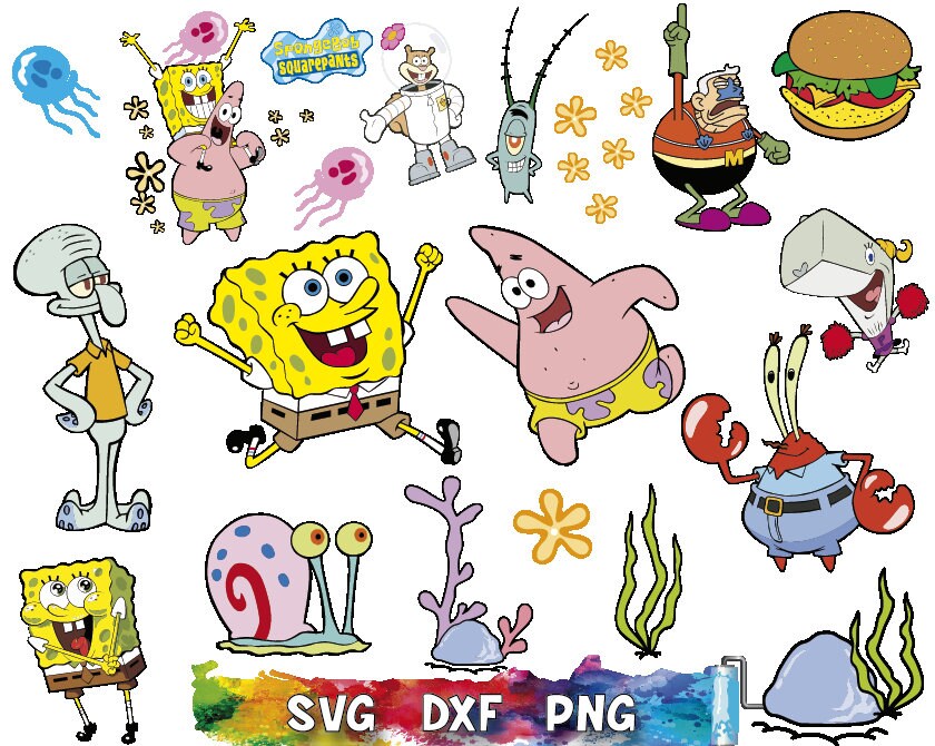 Все персонажи губки боба картинки и имена