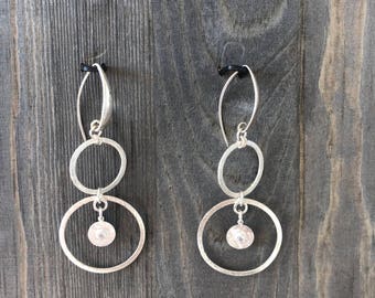 Sterling Silver Double Hoop Earrings