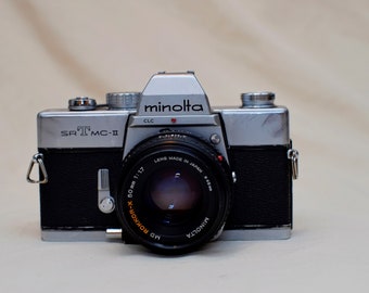 Minolta SRT MC II film camera with Rokkor 50mm f1.7 Prime lens - working