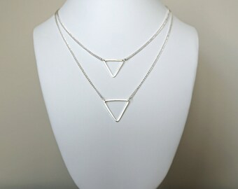 Silver Triangle Necklace