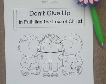 6-12yo Circuit Assembly JW Notebook for "Don't Give Up in Fulfilling the Law of Christ" with Branch Representative
