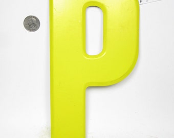 10" Vintage Metal Letter P - Marquee Signage - Letter Sign - Monogram Initial