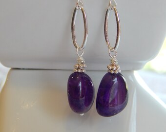 Amethyst Nuggets Earrings (sale)