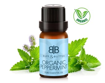 Organic Peppermint Essential Oil 100% Pure Natural Fragrance Aromatherapy - 1ml Tester Vial, 10ml, 30ml, 50ml, 100ml Bottle