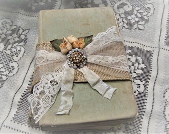 Two Vintage Shabby, Victorian, Farmhouse, Paris Altered Book/Shelf Sitter/Stacker