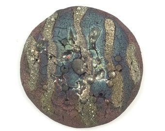 Raku Ceramic Cabochon Raku Jewelry Supplies Handmade by MAKUstudio