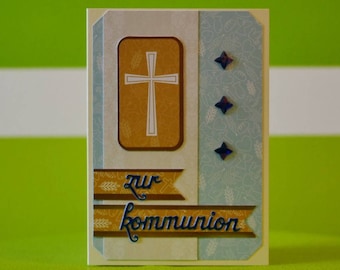 Greeting Card-communion-handmade single piece