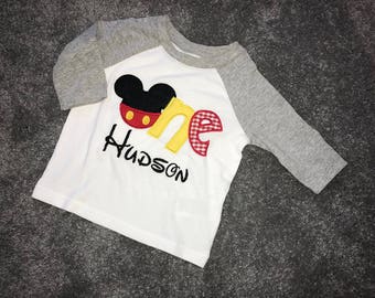 Mickey Mouse First Birthday Shirt