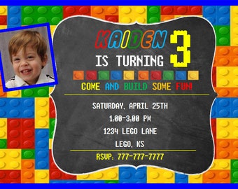 Lego Birthday Invitation