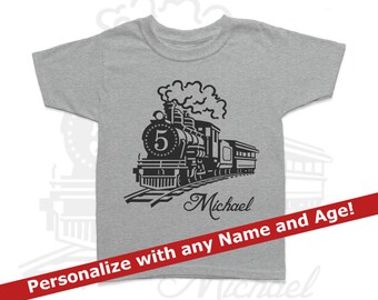 Zug-Shirt, Geburtstag personalisiert Shirt, Kinder Geburtstag Shirt personalisierte Shirts Kinder, Kinder trainieren Hemd, personalisierte Alter Name Shirts