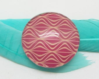 2 10 mm pink raspberry 1-10 mm glass cabochons