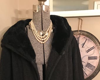 Vintage Ladies Coat With Hood by L.L. Bean U.S.A.