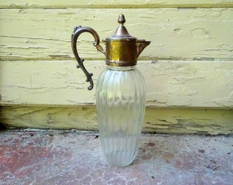 Vintage glass pitcher home decor