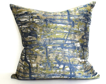 Blue Green Throw Pillow Cover Modern Decor Abstract Cushion Cover Decorative Pillow Euro Sham 26x26 24x24 22x22 20x20 18x18 16x16