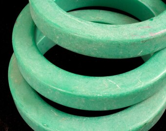 Matte Green Chunky Bangle #2386