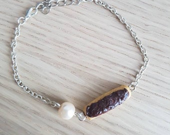 Zipper in chocolate bracelet