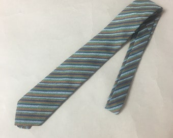 Vintage skinny tie / vintage tie / striped tie / skinny tie