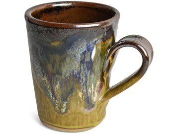Drip Glaze Ceramic Mug 14 Oz Glaze Mug Brown Coffee Mug