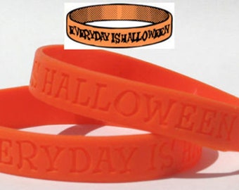 Everyday is Halloween Wristband Jack O Lantern Orange All Hallows' Eve Fun TW022