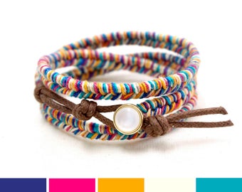 Girl Beach Boho Summer Bracelets, Bohemian Jewelry Gift for Me, Hippie Bracelets, Colorful Bracelets, Summer Jewelry, Beach Jewelry Women