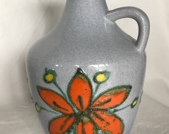 Strehla Keramik DDR. Hergestellt in Ostdeutschland. Schöne Vintage Krug/Vase in Retro- aber sehr modernen Farben. Wie neu.