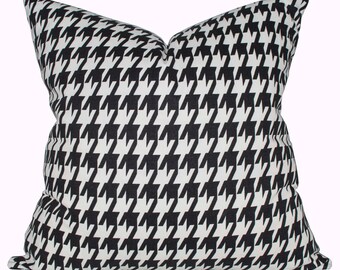 Houndstooth Pillow Cover - Premier Prints Large Houndstooth Black Pillow Cover - Accent Pillow Cover in Over 20 Sizes with Invisible Zipper