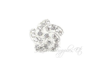 Pearl Rhinestone Buttons 21 mm "Starlight" - Choose from 1-10 Buttons - Hairbow Supplies, Etc.